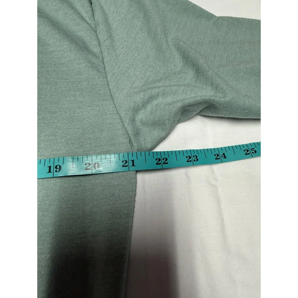The North Face Men's Logo Hoodie T-Shirt Medium Green Lightweight EUC